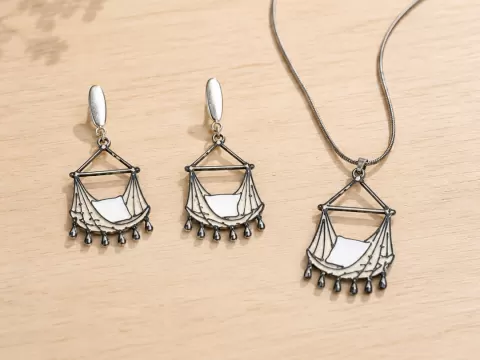 Conjunto Hamaca Boho - Pendientes y colgante