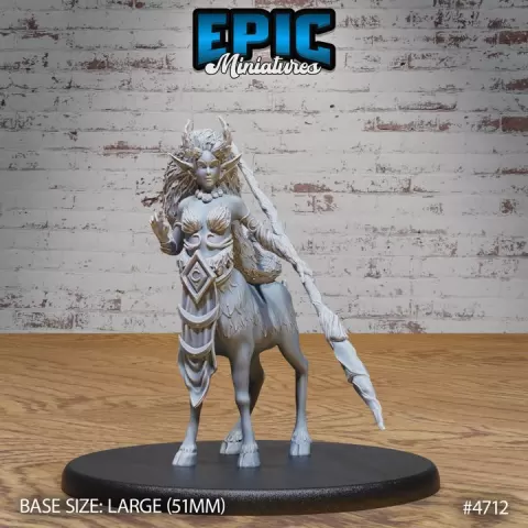 Faun Druid / Goat Human Hybrid / Centaur Warrior / Horned Fable Monster / Magic Forest Creature / Woodland Beast / Nature Spirit / Fantasy Fighter Encounter by Epic-Miniatures