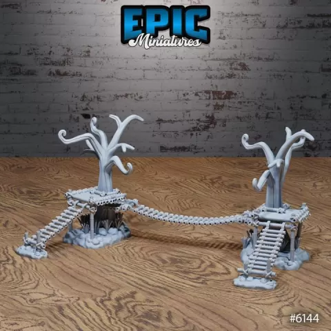 Swamp Elevated Roads V1 / Marshland Track / Bog Wood Street / Jungle Route / Tropical Area Direction / Forest Wetland Encounter by Epic-Miniatures