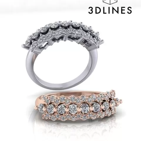 engagement pave setting jewelry ring