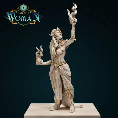 Drow Sorcerer - Adira Vindilath - 28/32mm and 75mm by DnD is a Woman