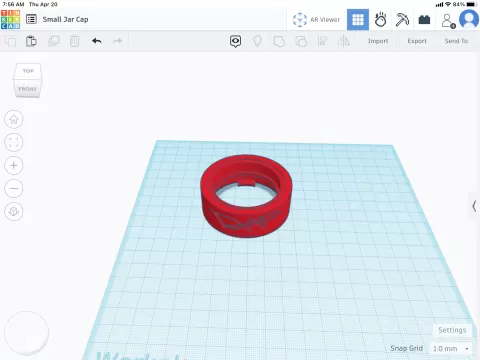 Small Jar Lid - D Maker Dave