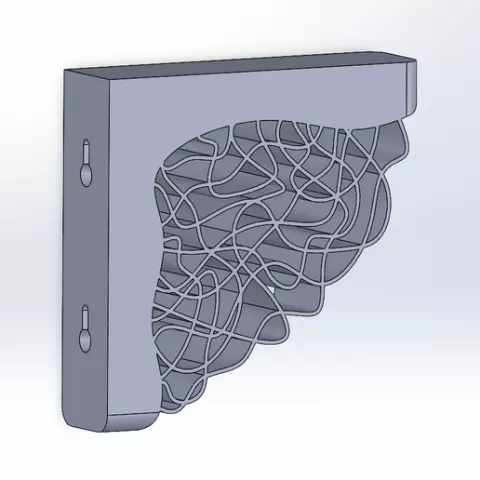Solid wall bracket - Abstract design | Stable shelf bracket