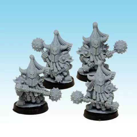 Fire Dwarf Guards with Mace