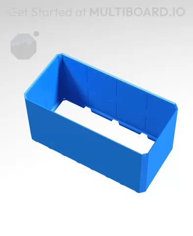 4x2x2 - Simple Walls - Universal Click-In Multibin Shell Extension
