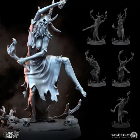 Ritual Troupe x6 | Children of Baphomet | Cultist by Bestiarum Miniatures