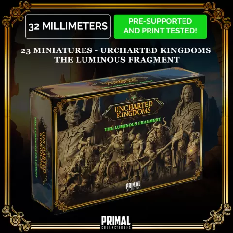 23 miniatures - Complete RPG game - THE LUMINOUS FRAGMENT - Premium Package - UNCHARTED KINGDOMS by PRIMAL Collectibles
