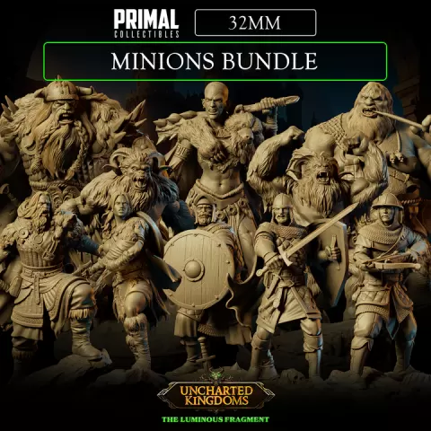 10 miniatures - 32mm - Classic The Luminous Fragment game Enemies/minions Bundle - Uncharted Kingdom by PRIMAL Collectibles