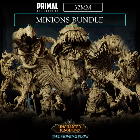8 miniatures - 32mm - Classic The Shining Flow game Enemies/minions Bundle - Uncharted Kingdom by PRIMAL Collectibles