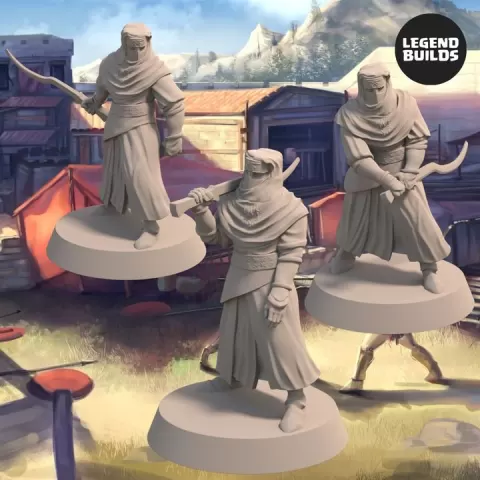 Night’s Cult Followers With Swords Bundle (3 unique miniatures) - 3D Printable Miniatures – STL file by LegendBuilds