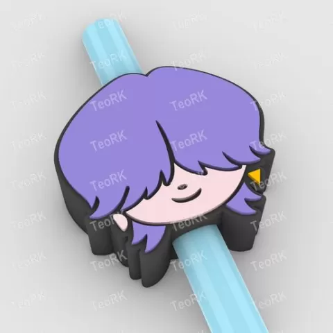 Straw Topper MYSTERY - KPOP DEMON HUNTERS Fits Standard & Stanley Straws | STL, 3MF pre-painted