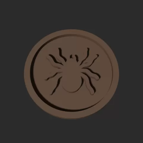 Tarantula Disc – 3D Printable Game Token