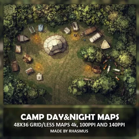 Camp Day&Night Maps by Rhasmus Battlemaps