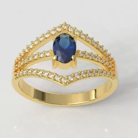 Oval Gemstone Ring