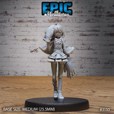 Rabbit Hoodie Girl Walking / Bunny Warrior / Rodent Tribe / Wild Animal Humanoid / Hare Army by Epic-Miniatures