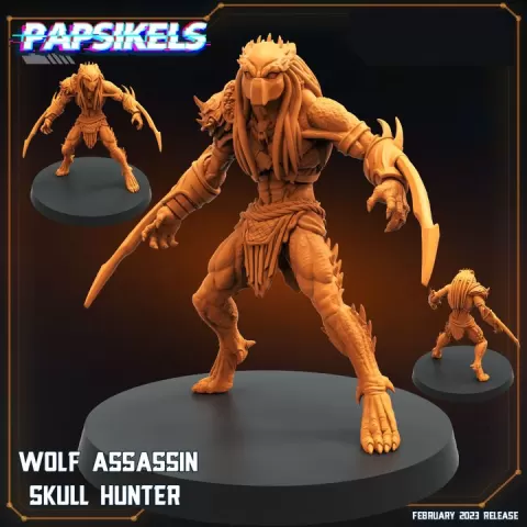 WOLF ASSASSIN SKULL HUNTER by PAPSIKELS MINIATURES