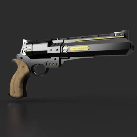 Star Wars inspired blaster pistol for Mandalorians or Bounty Hunters "Merr-Sonn Model 45"