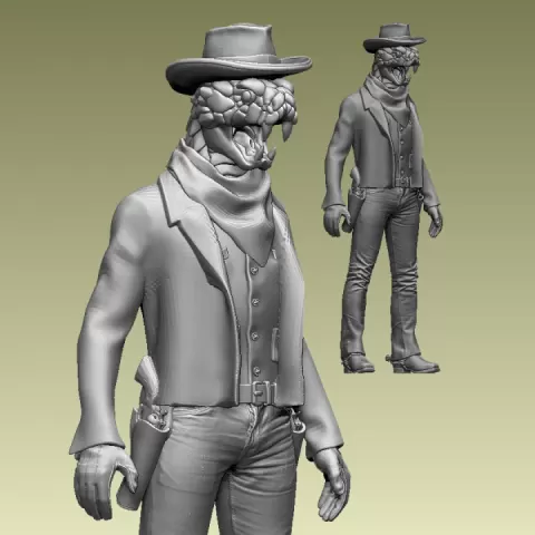 snake cowboy by Dmitry Tishchenkov