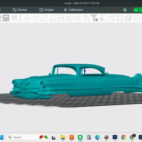 1956 CADILLAC SERIES 62 COUPE DE VILLE SEDAN, detailed hollow shell model body, scale build, display, rc car, resin, fdm, 3d print, stl file
