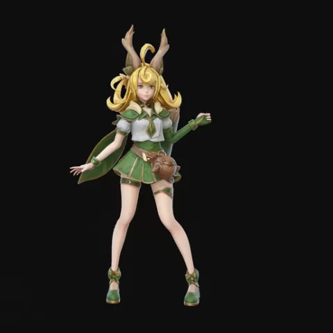 Magical Support Hero STL – Inspired by Aya from Arena of Valor – 3D Printable Anime Figure