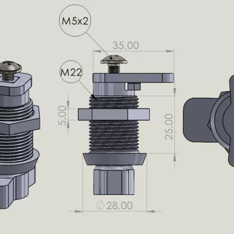 Quarter-turn lock with butterfly handle Zamek ćwierć obrotowy z uchwytem motylkowym