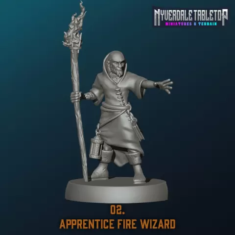 Apprentice Fire Wizard by Nyverdale Tabletop