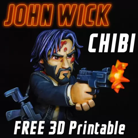 John Wick Chibi - Fee 3d Printable by Ronin Arts Workshop