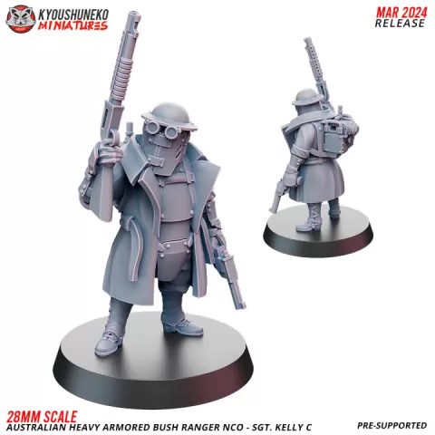 Kelly C - Australian Heavy Armored Bush Ranger NCO ww2 by Kyoushuneko Miniatures