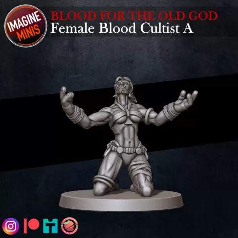 Blood For The Old God - Female Blood Cultist A by Imagine Minis