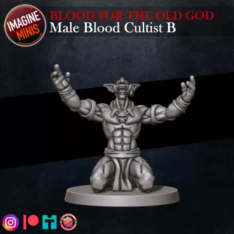 Blood For The Old God - Male Blood Cultist B by Imagine Minis