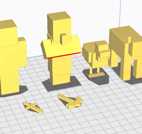 Pack minecraft; 6 objects