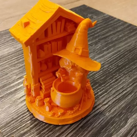 Halloween Cat + Cauldron - Hollow version (LED)