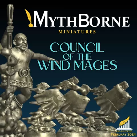 Council of the Wind Mages - February 2024 Collection by Mythborne Miniatures