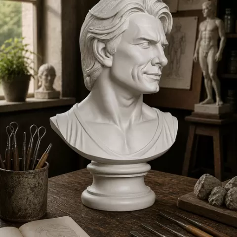 Classic Male Bust Sculpture