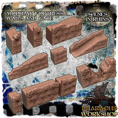 Modular Fortress Walls by Pharaoh's Workshop