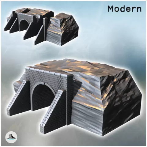 Brick Tunnel Entrance (1) - Modern WW2 WW1 World War Diaroma Wargaming RPG Mini Hobby by Hartolia Miniatures