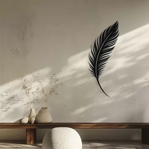 Elegant Feather Wall Decor Art