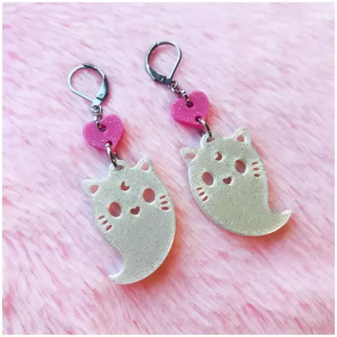 Ghostcat earrings