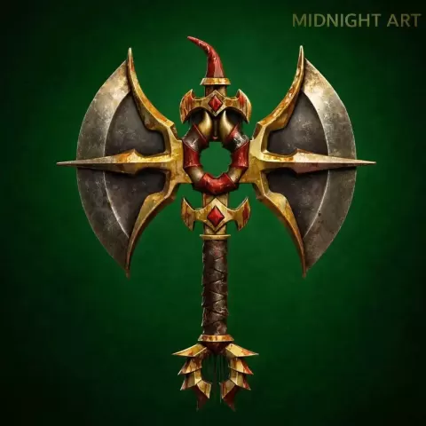 Dark Fantasy Double Blade Axe