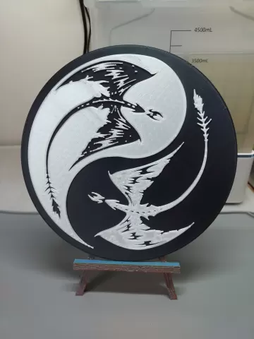 Twin Dragons Yin Yang