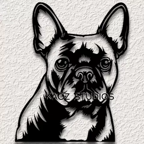 french bulldog wall art frenchie wall decor 2d animal bull dog decoration