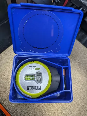 Ryobi AirGrip laser level rugged box