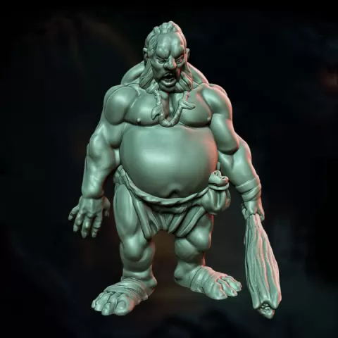 Hill Giant | Giant | DnD 5e STL Miniature | 32mm Resin by Monster Atlas Fantasy Miniatures
