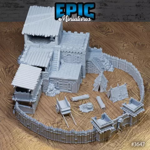 Bandit Stronghold / Rogue Camp / Ruthless Trickster Base / Criminal Villager Building / Robber Clan / Dungeon Area Decoration by Epic-Miniatures