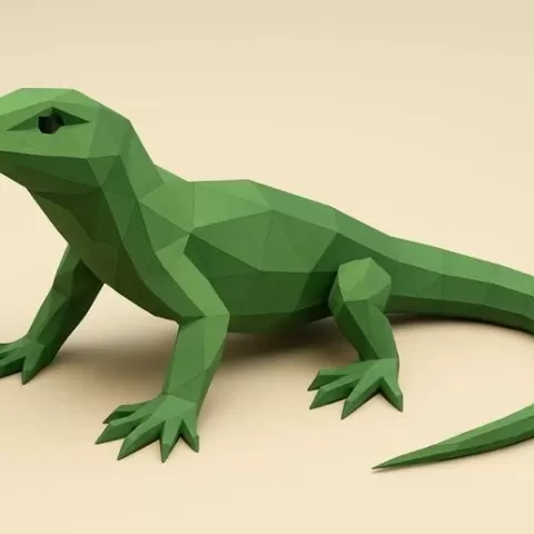 low poly Lizard 3D Model for Printing