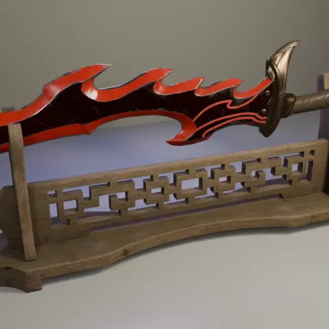 Knight Killer - Dagger from Solo Leveling (3D Printed Model + Stand)