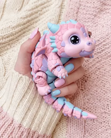Articulated Baby Dragon STL | Flexi Fantasy 3D Print | Pocket Fidget