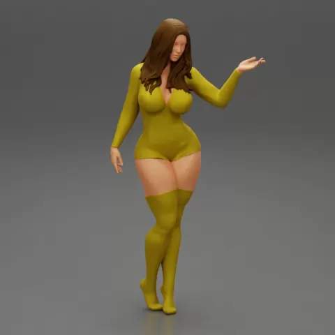 Sexy Woman wearing Sleepwear Home by 3DGeschaft Miniatures Figures