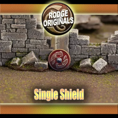 Viking Shield with Huginn and Muninn Design by Rodge Originals