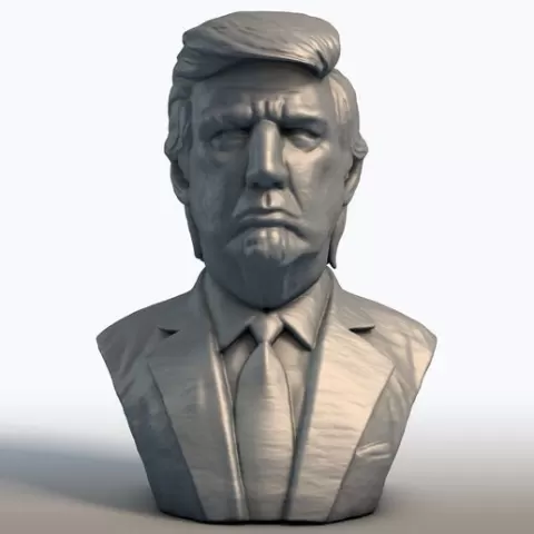 Donald Trump Bust Sculpture - Political Figure Collectible - Former President Model